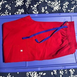 Winning Red Cairo Pants with Blue Drawstring